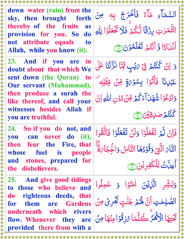 surah al baqarah translation