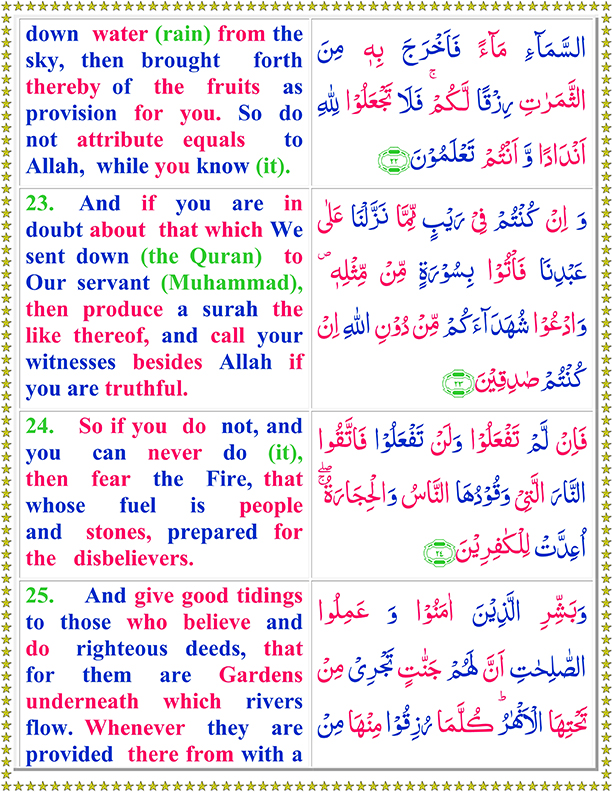 Read Surah Al Baqarah With English Translation Quran O Sunnat