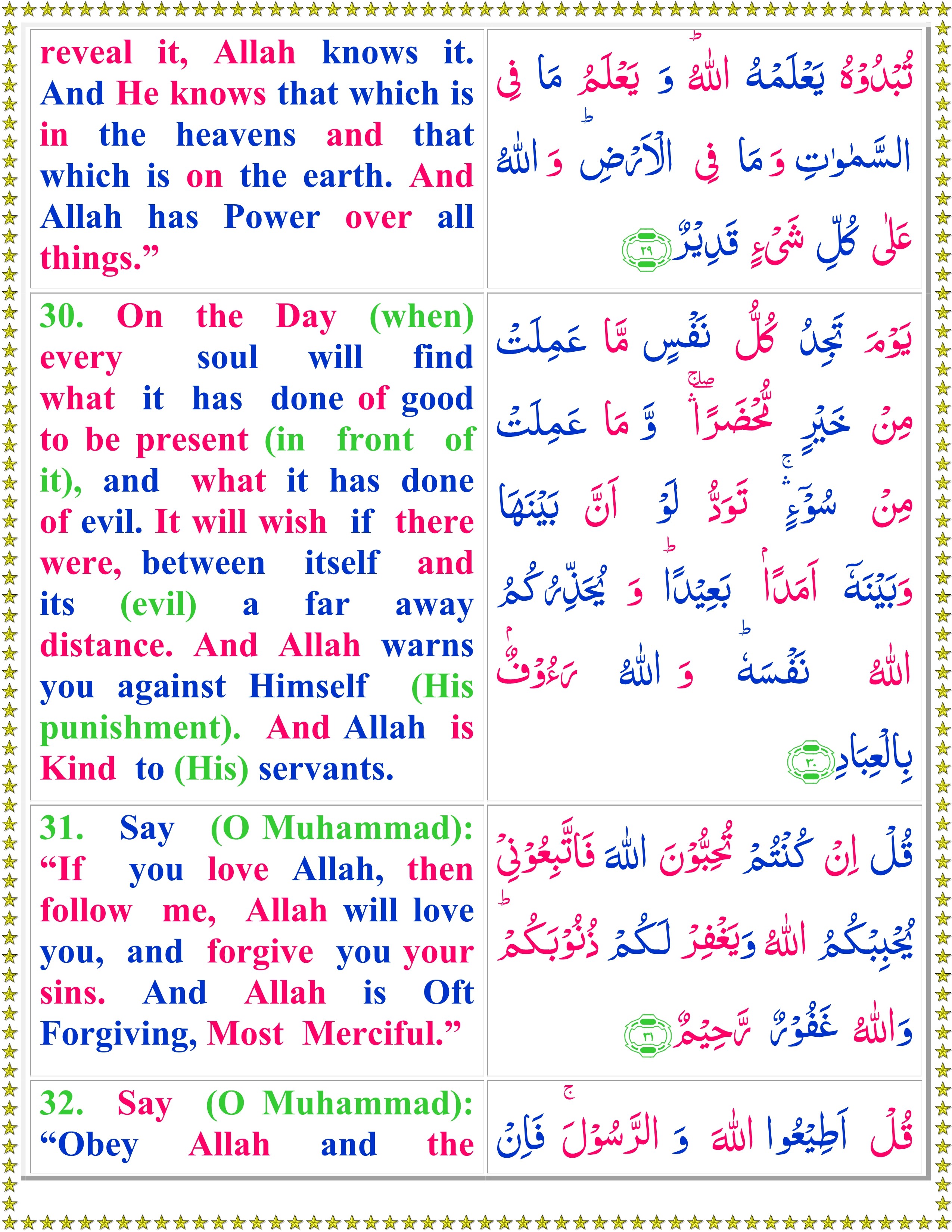 Read Surah Al Imran With English Translation Quran O Sunnat